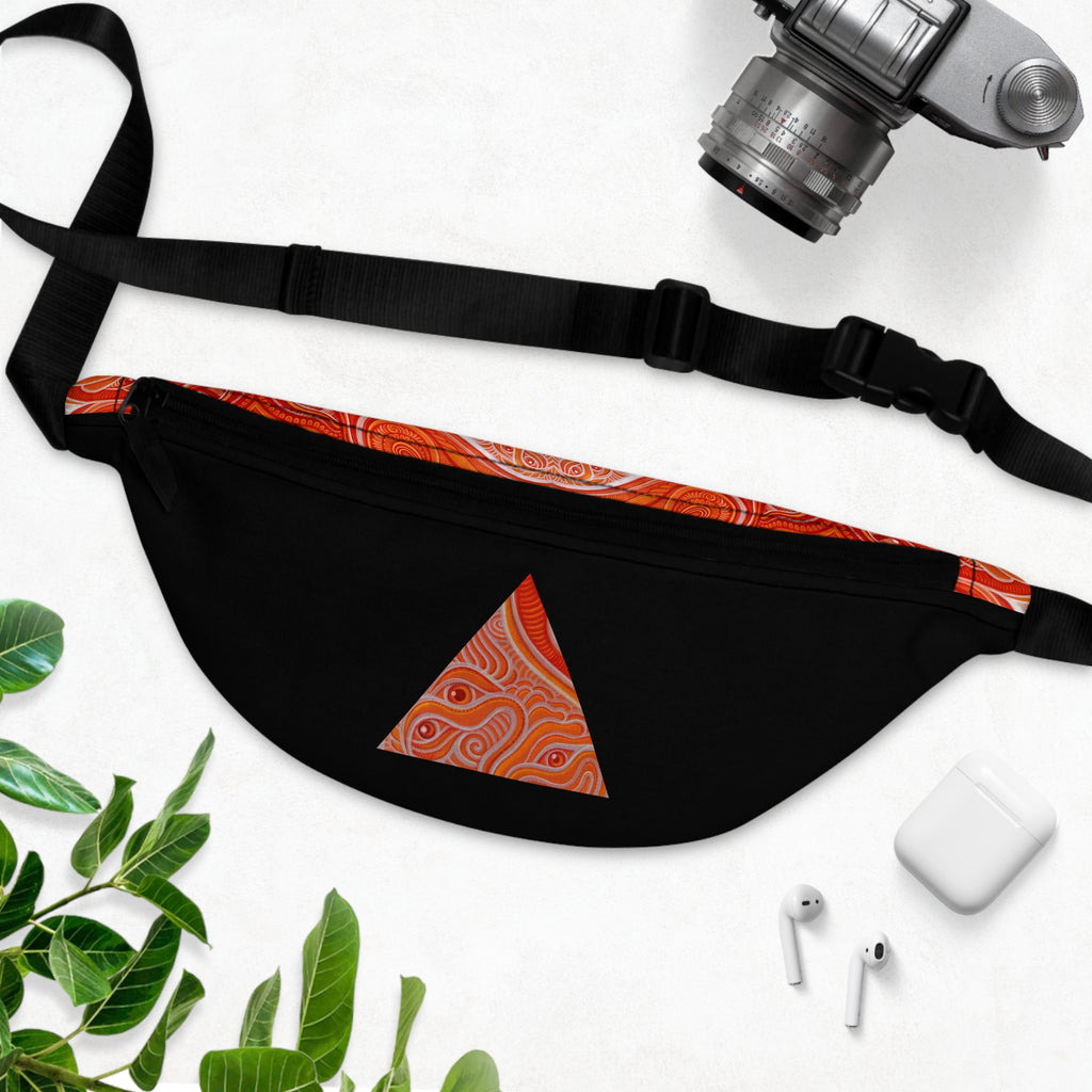 Fanny Pack — Tribal Orange Triangle Pattern Waist Bag #jgs0842