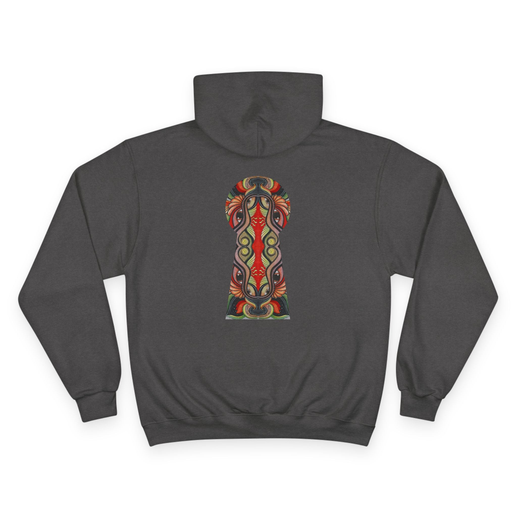 Champion Hoodie with Abstract Tribal Triangle & Keyhole Graphic #g938373