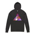Hooded Long Sleeve Tee — Triangular Abstract Hand Graphic #dhe23876