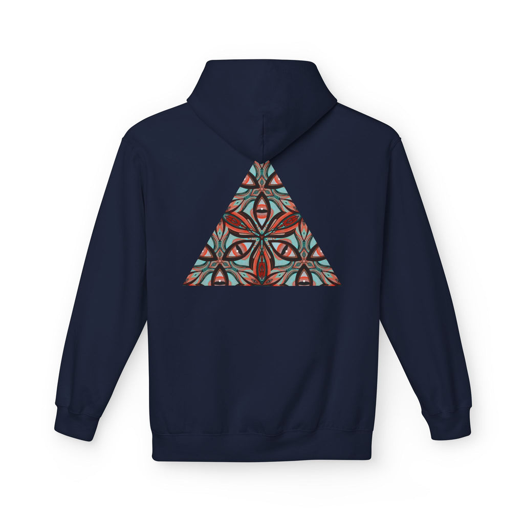 Geometric Kaleidoscope Triangle Hoodie | Symmetrical Abstract Pattern