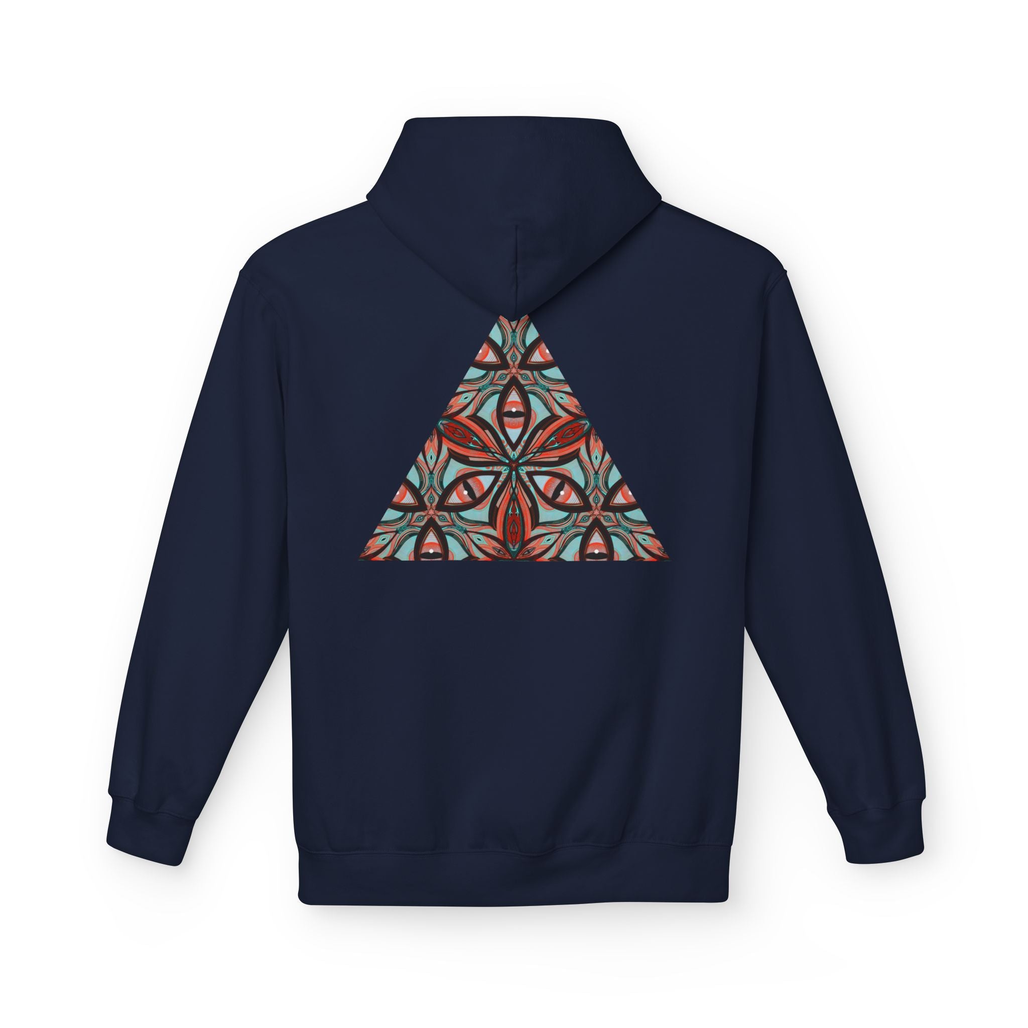 Geometric Kaleidoscope Triangle Hoodie | Symmetrical Abstract Pattern