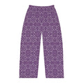 Purple Geometric Lounge Pajama Pants — Men's Cozy All-Over Print Sleepwear #h75256