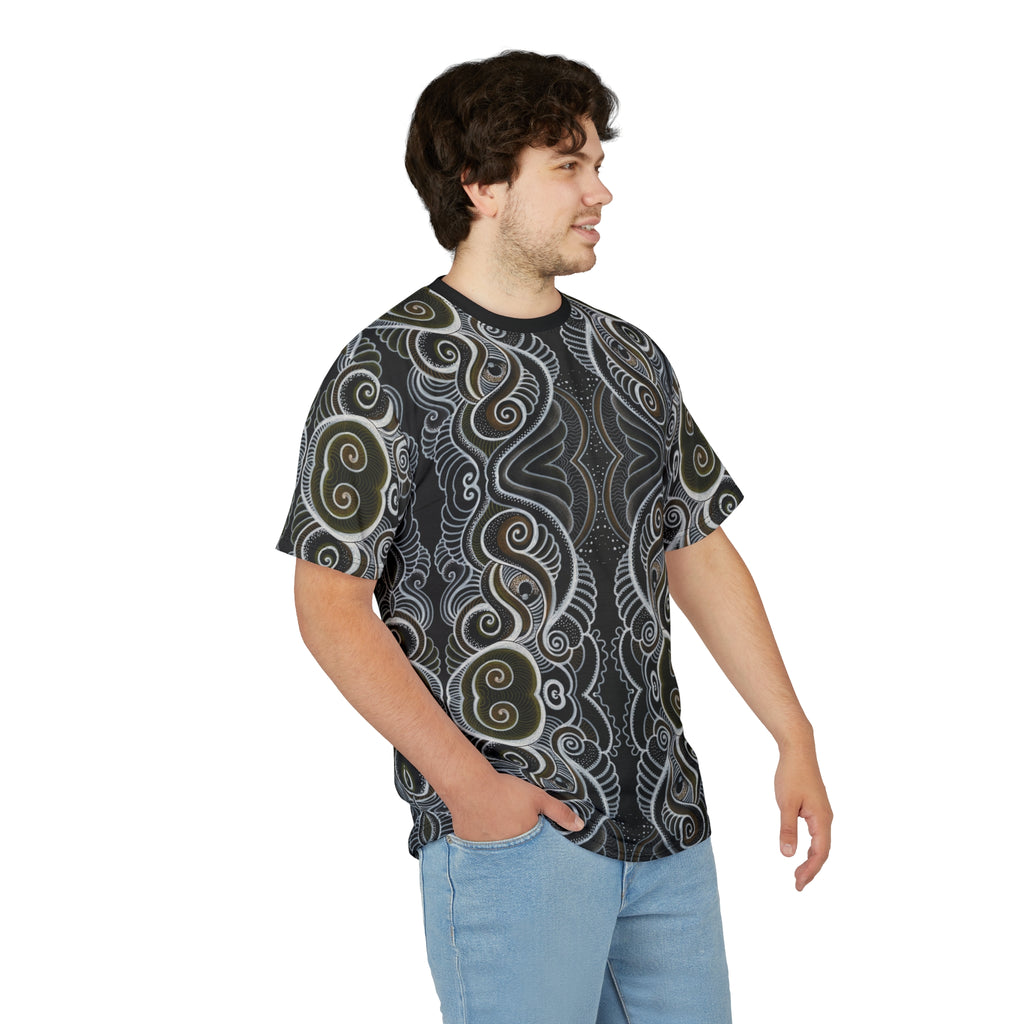 Tribal Spiral All-Over Print Tee — Boho Geometric Pattern #i66321