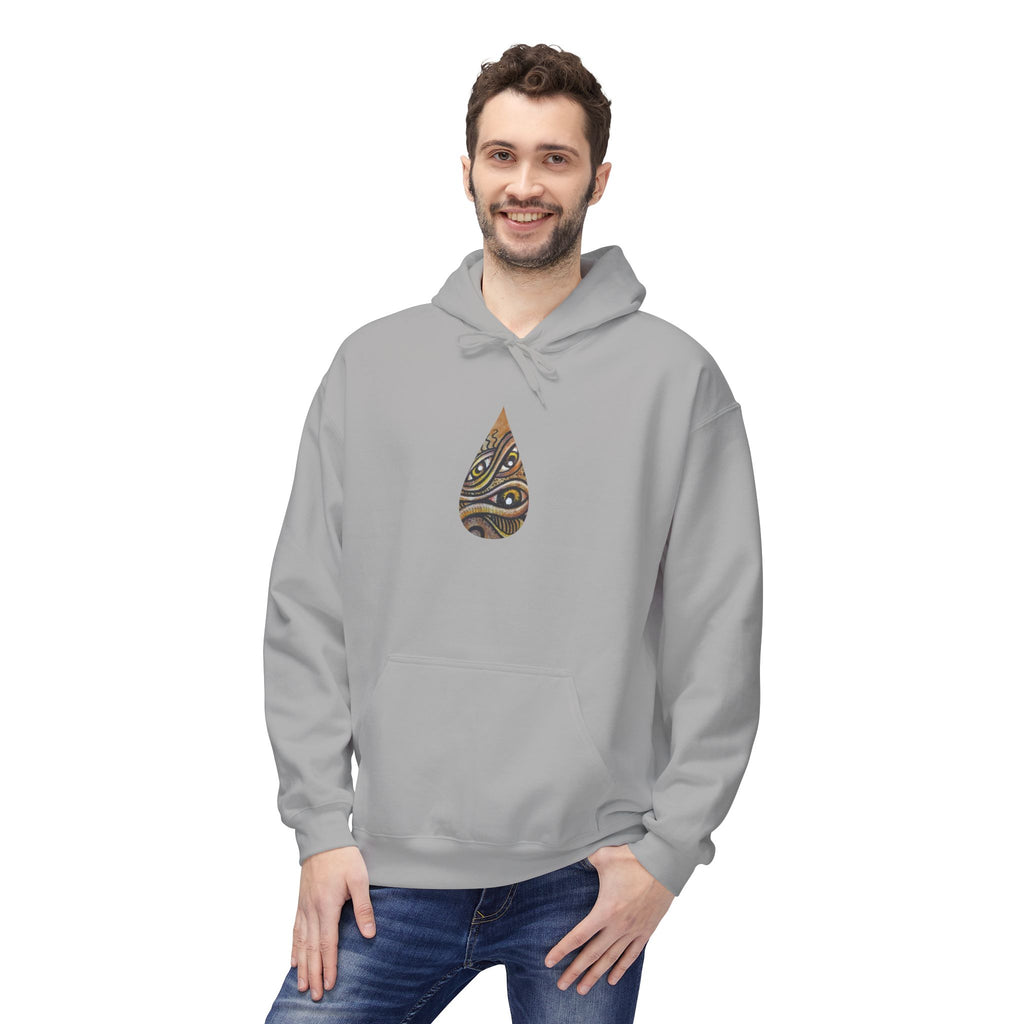 Leaf Pattern Hoodie — Boho Tribal Feather Design Pullover #f8635678