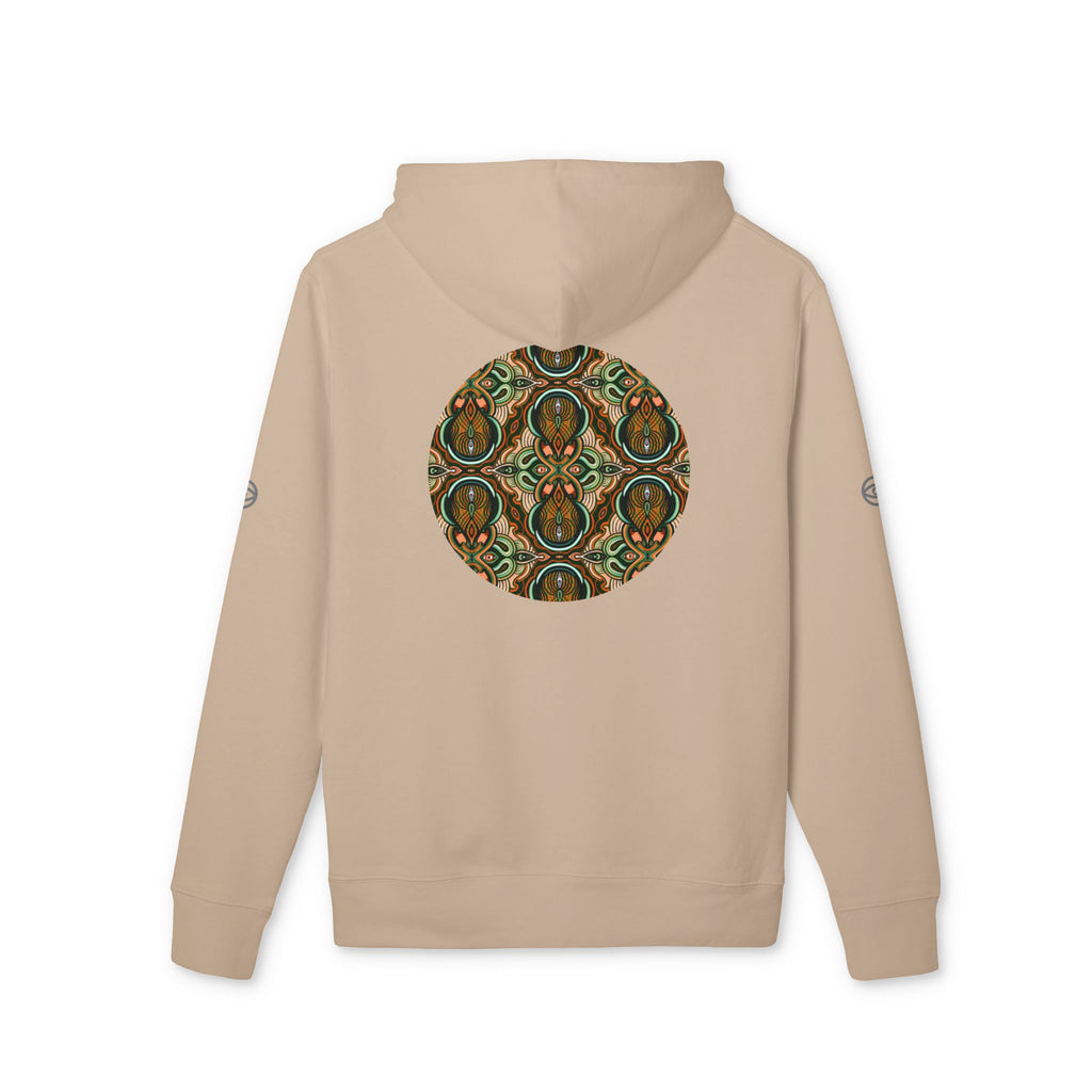 Geometric Tribal Pattern Hoodie — Earth Tone Triangle & Circle Art Sweatshirt #eh2