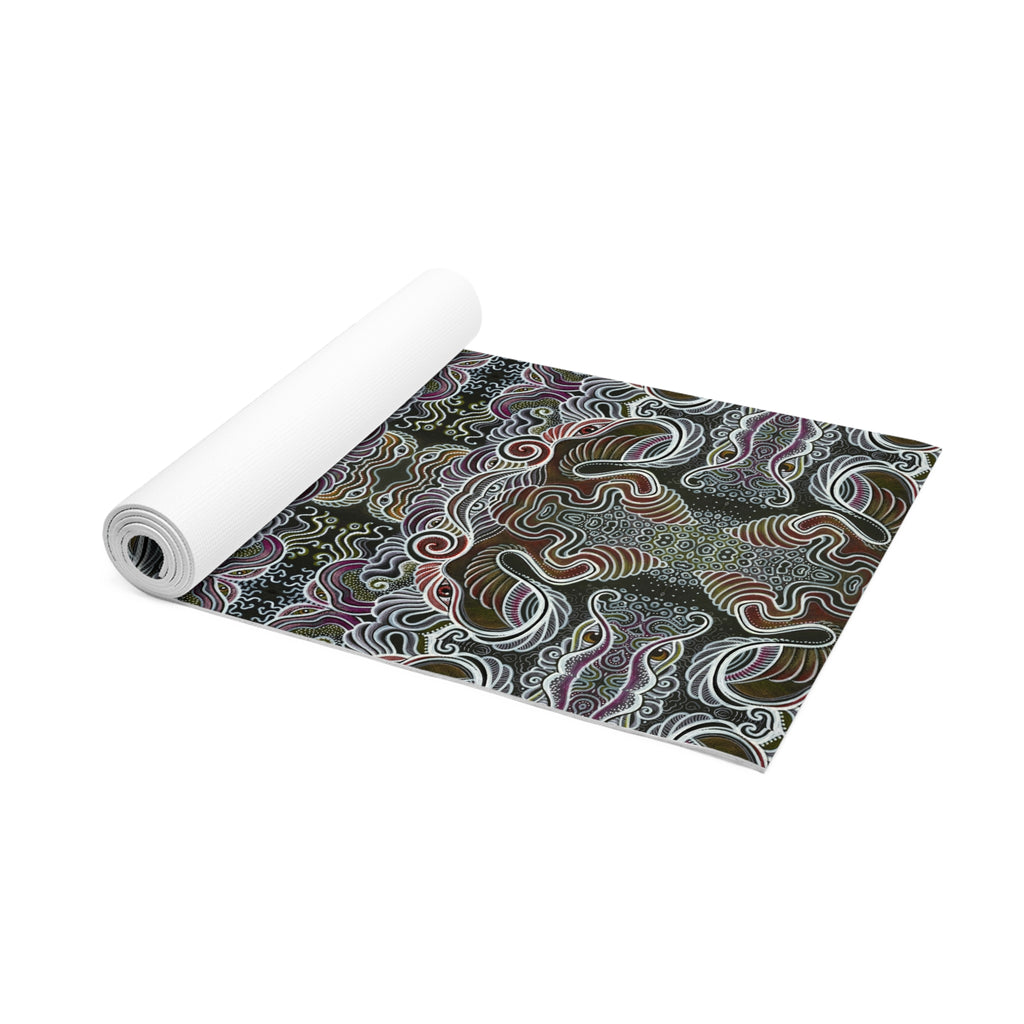 Abstract Tribal Pattern Foam Yoga Mat — Non-Slip Eco Exercise Mat