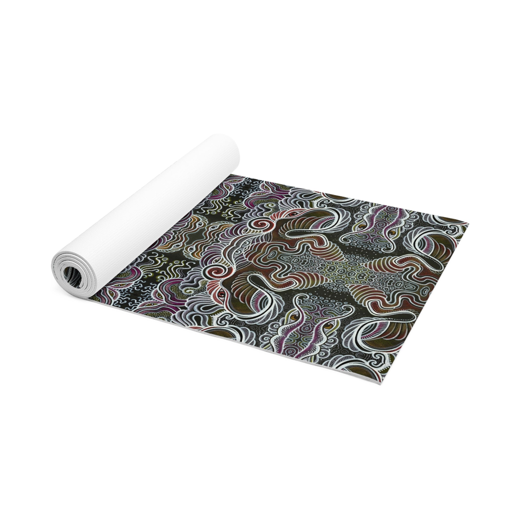 Abstract Tribal Pattern Foam Yoga Mat — Non-Slip Eco Exercise Mat