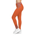 Orange Paisley Accent Leggings — Women’s Casual High-Waist AOP Leggings #k00663