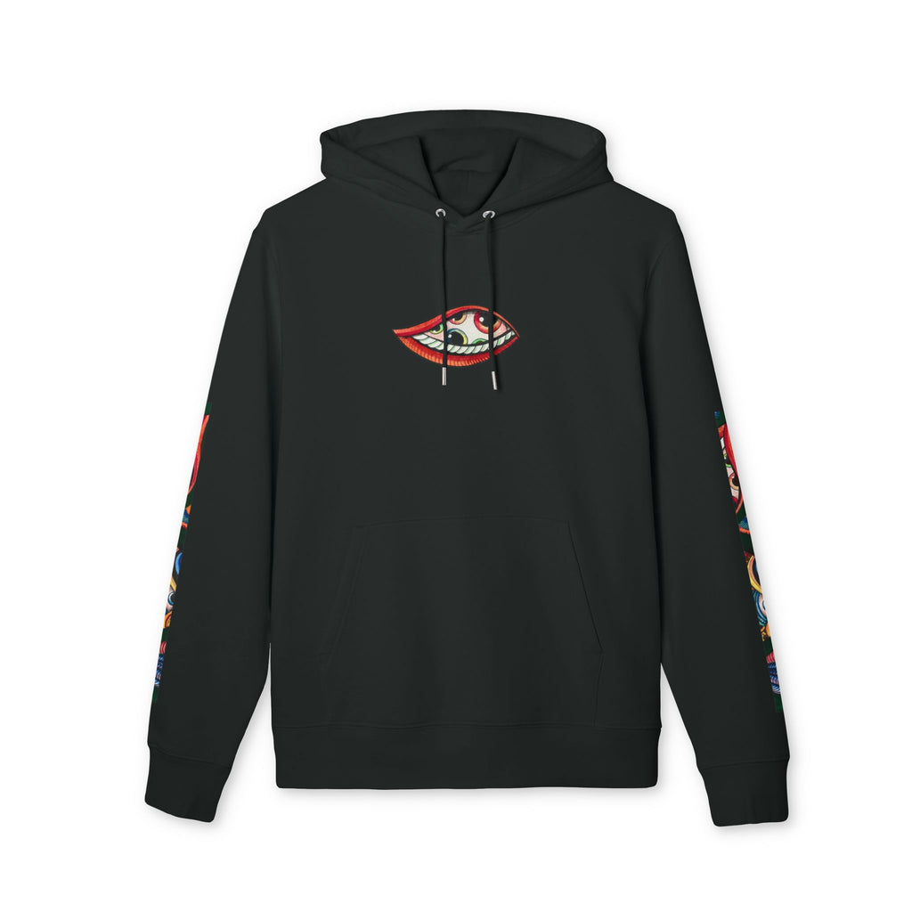 Graphic Hoodie — Colorful Psychedelic Lip & Swirl Design #h4334
