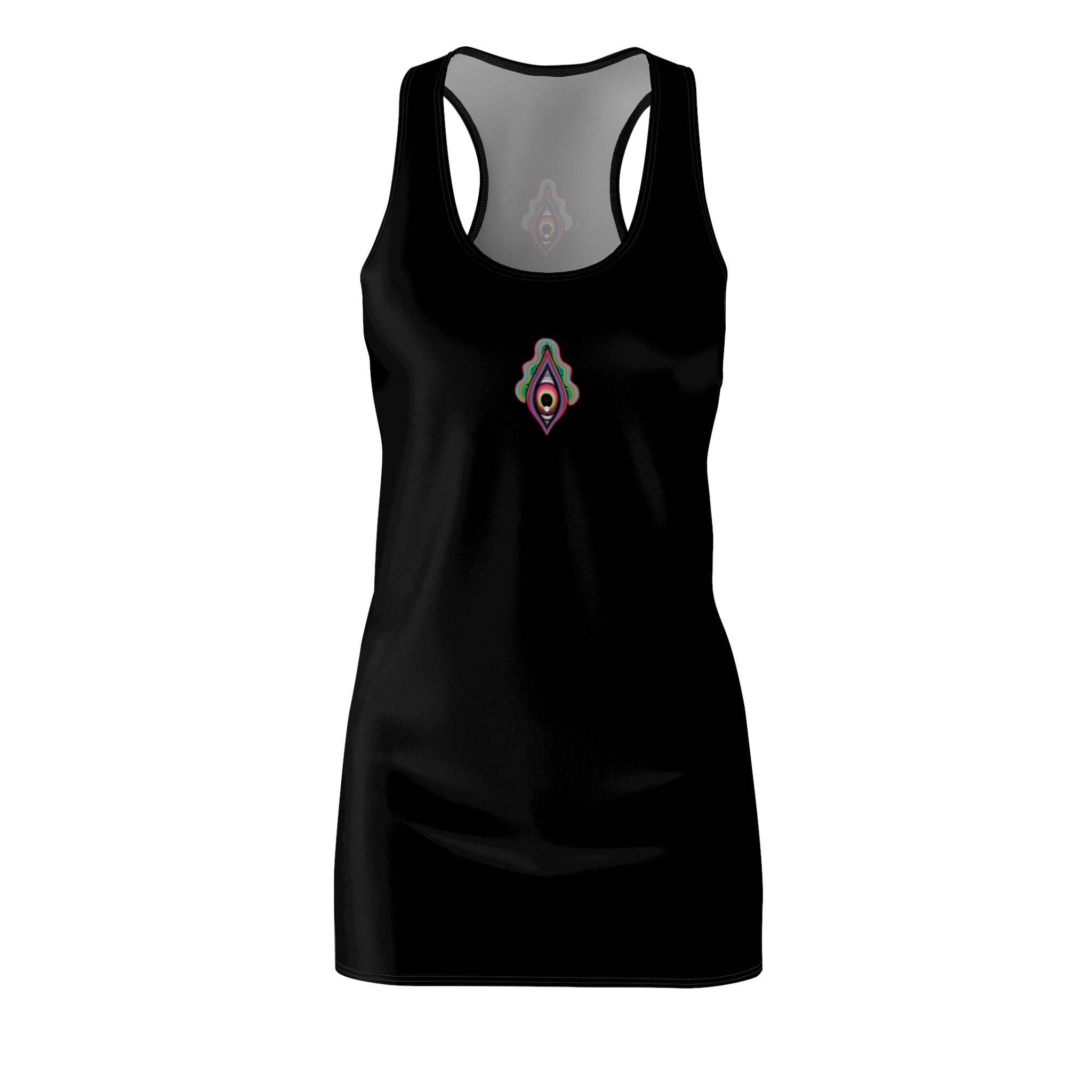 Racerback Dress — Psychedelic Neon Mandala Print  #rd2