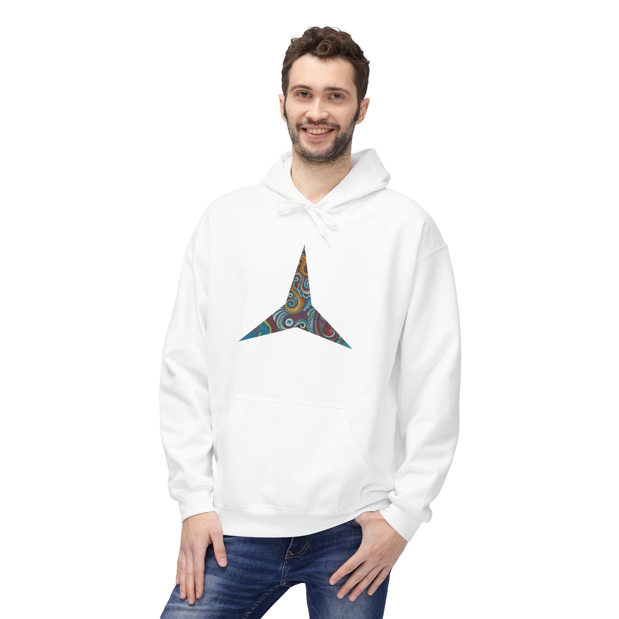 Hoodie — Colorful Geometric Tribal Diamond Print #g765889