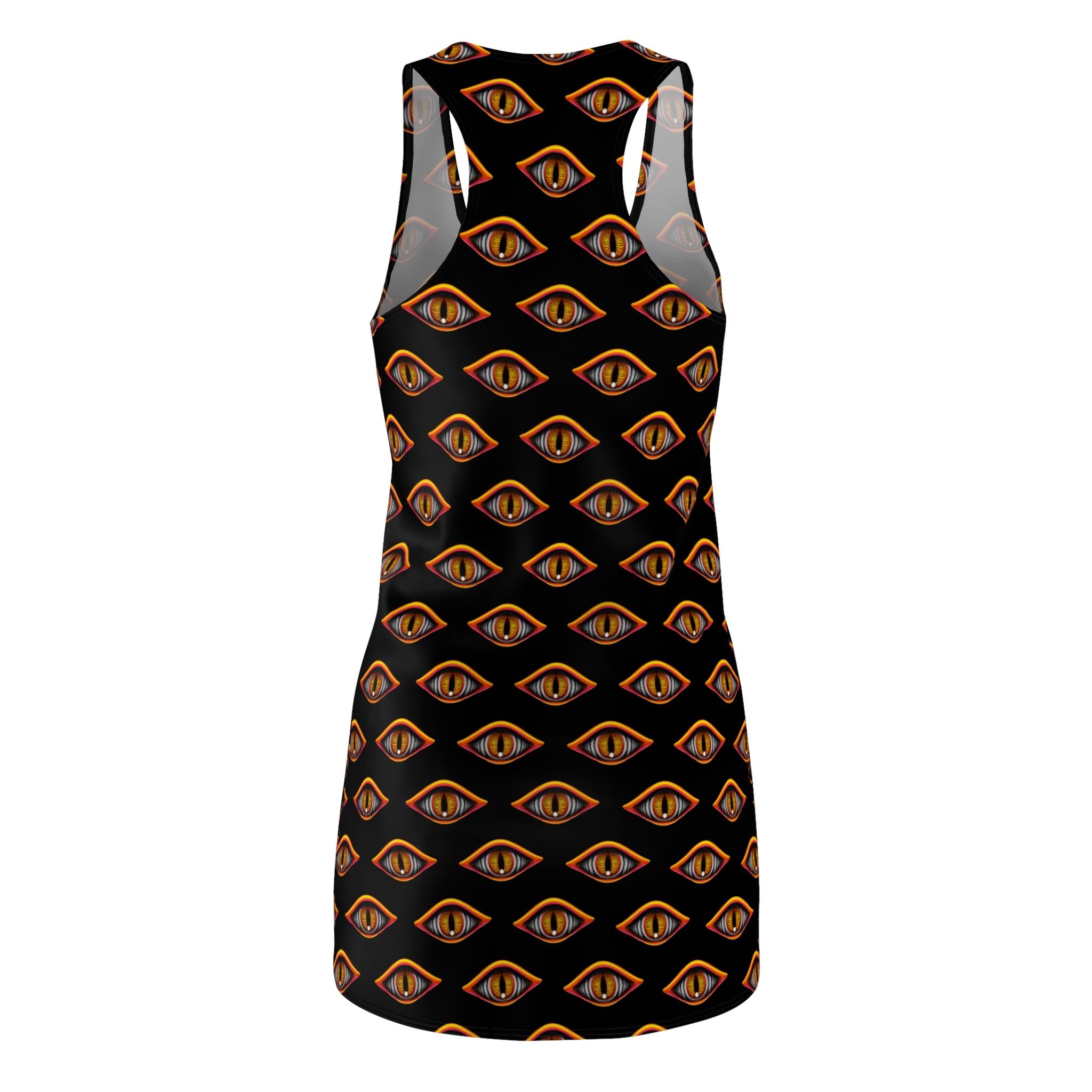 Racerback Dress — Golden Eye All-Over Print #de2316