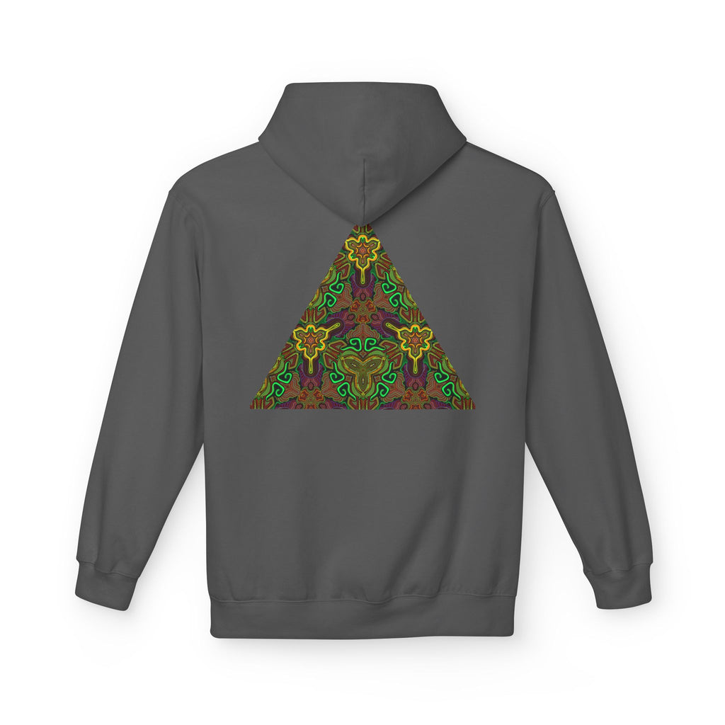 Tribal Kaleidoscope Symbol Hoodie | Geometric Triangle Back Print