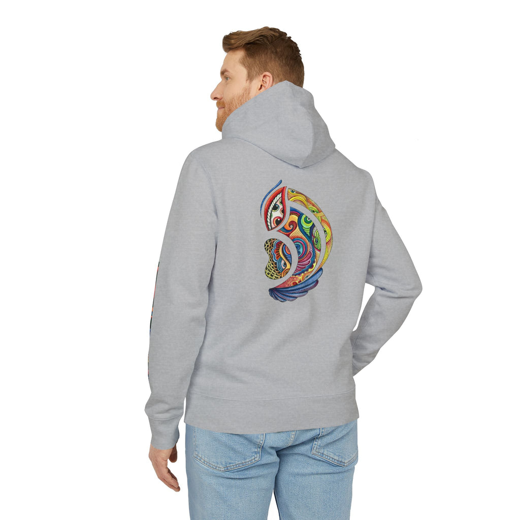 Graphic Hoodie — Colorful Psychedelic Lip & Swirl Design #h4334