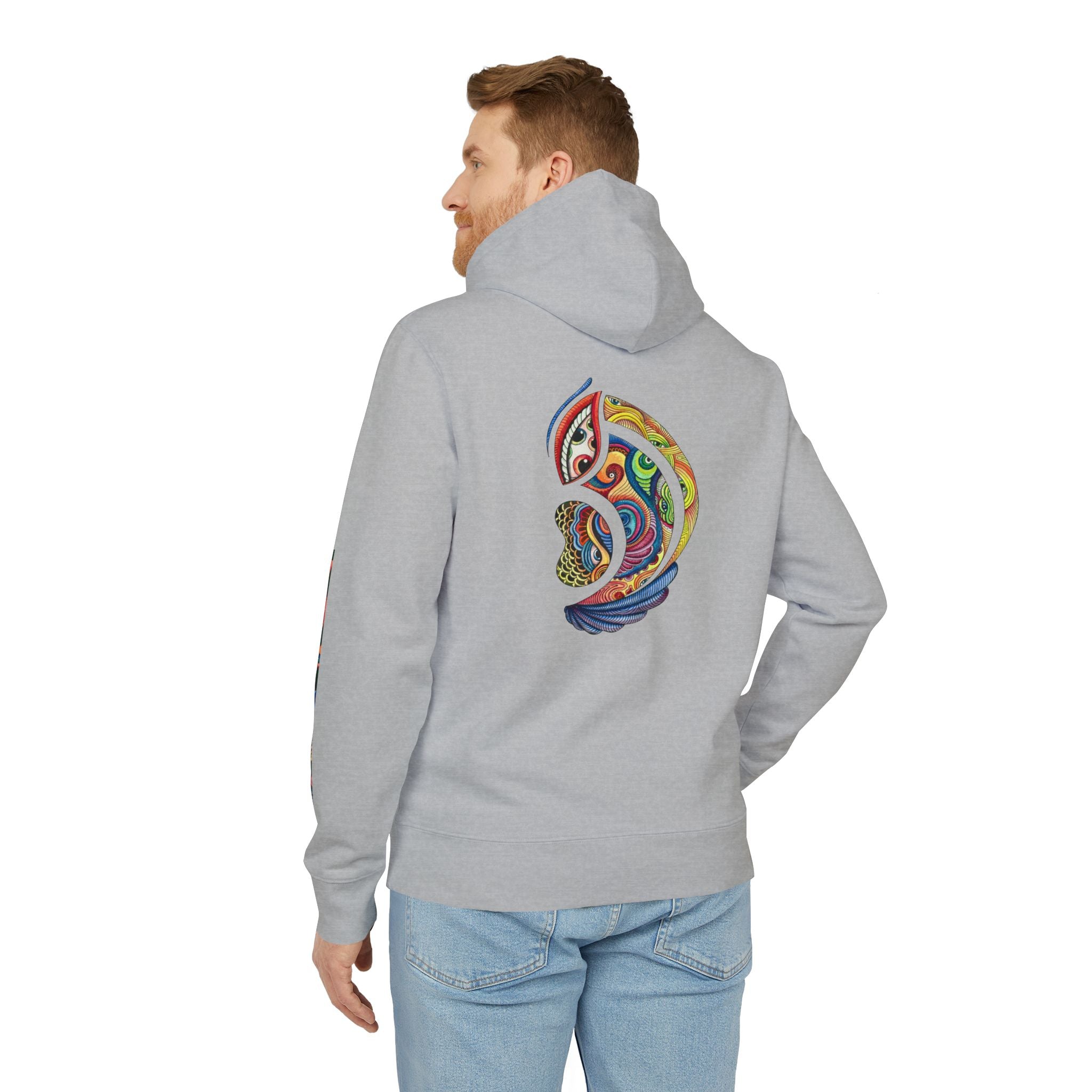 Graphic Hoodie — Colorful Psychedelic Lip & Swirl Design #h4334