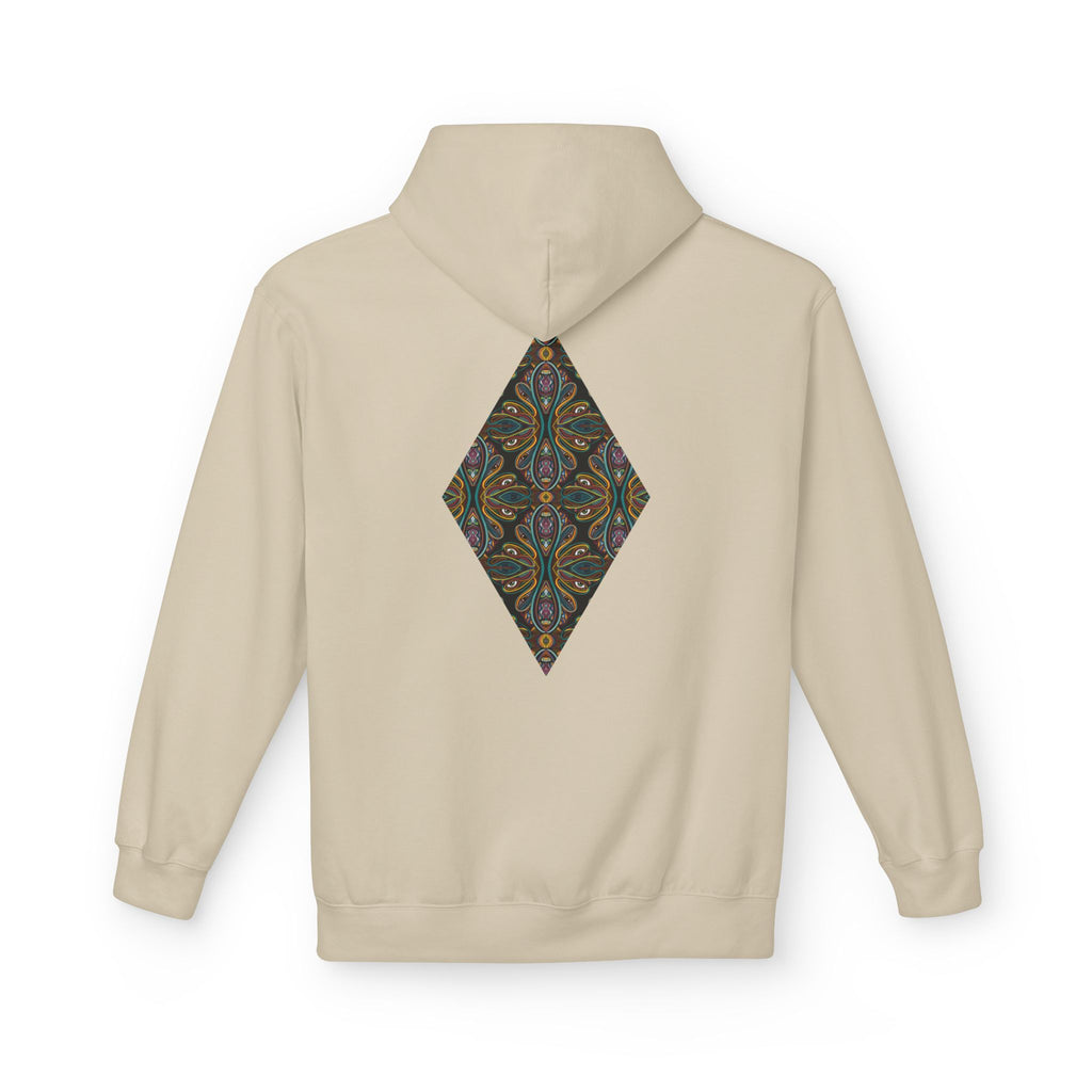Geometric Mosaic Triangle Hoodie — Decorative Pattern Pullover #i865678