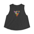 Psychedelic Triangle Crop Top — Colorful Abstract Boho Women's Tank #t976457
