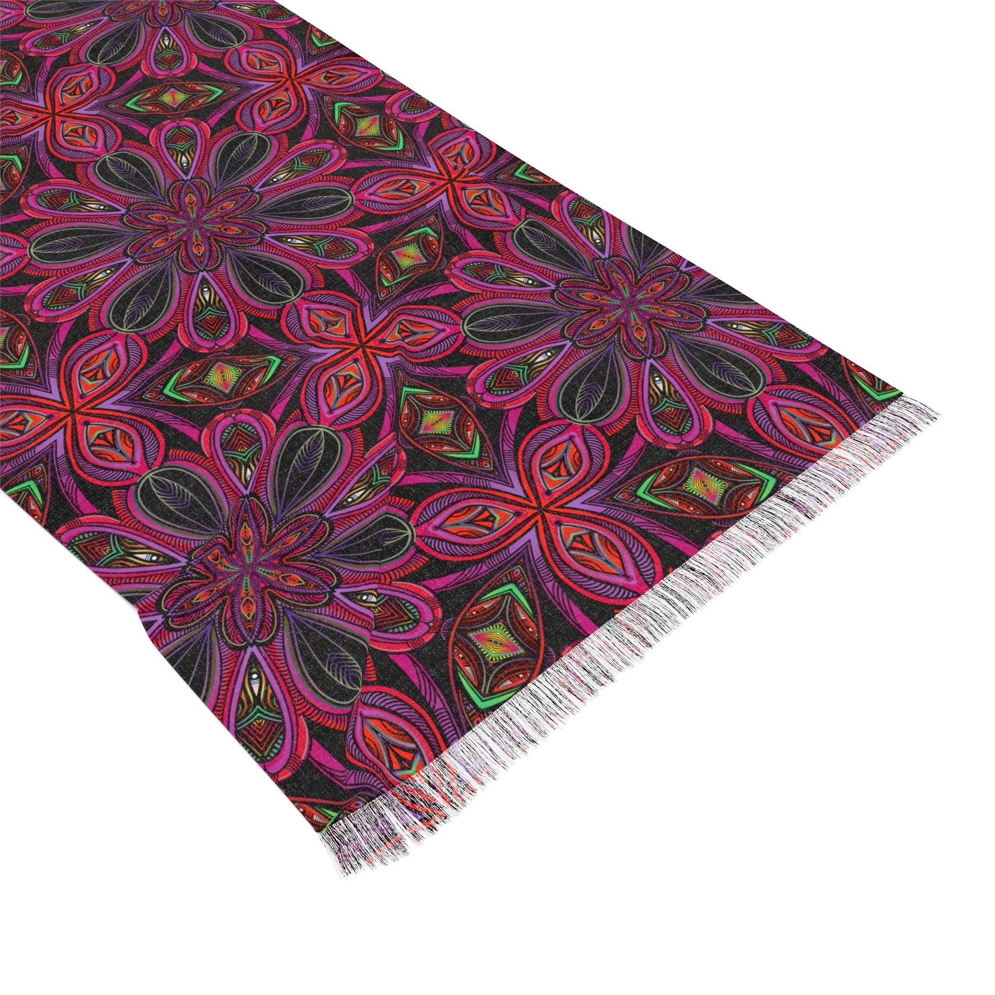 Light Scarf — Bohemian Kaleidoscope Floral Patterned Scarf #y4326