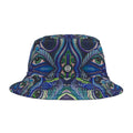 Psychedelic Ocean Wave Bucket Hat — Trippy Blue Green All-Over Print #r489865