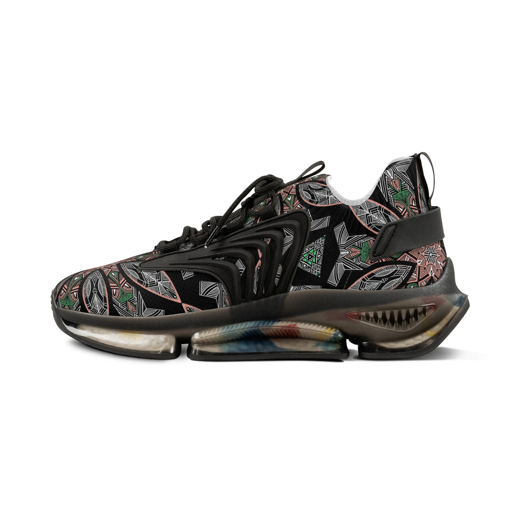Men's Mesh Sneakers — Kaleidoscope Floral Athletic Shoes #ss2586443