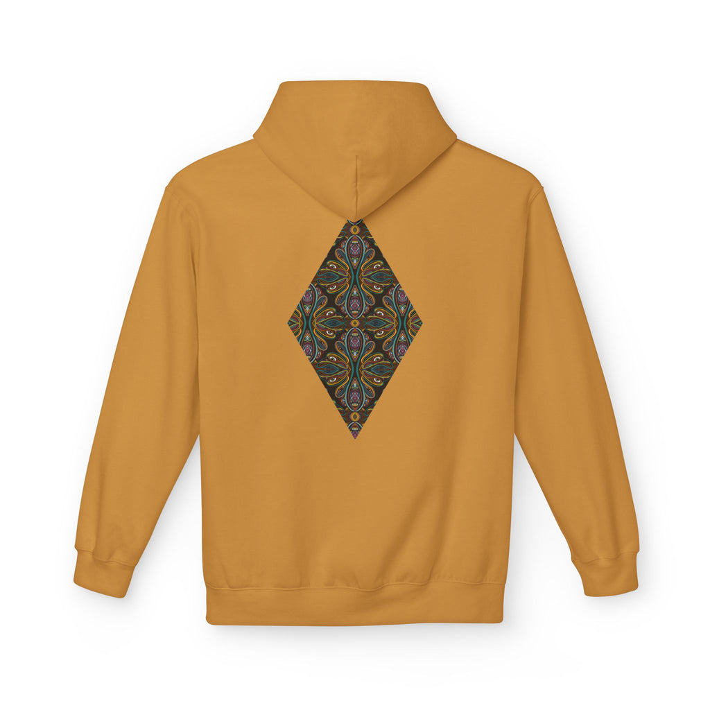 Geometric Mosaic Triangle Hoodie — Decorative Pattern Pullover #i865678