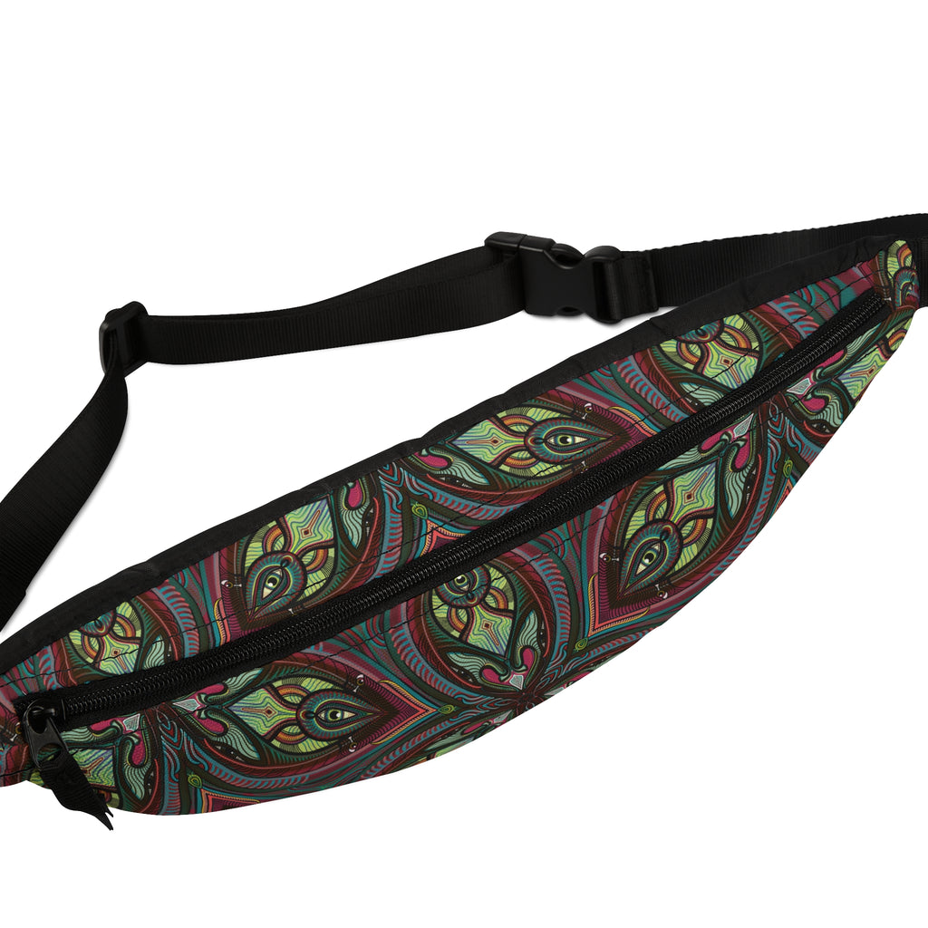 Boho Kaleidoscope Fanny Pack – Retro Floral Waist Bag #fp777