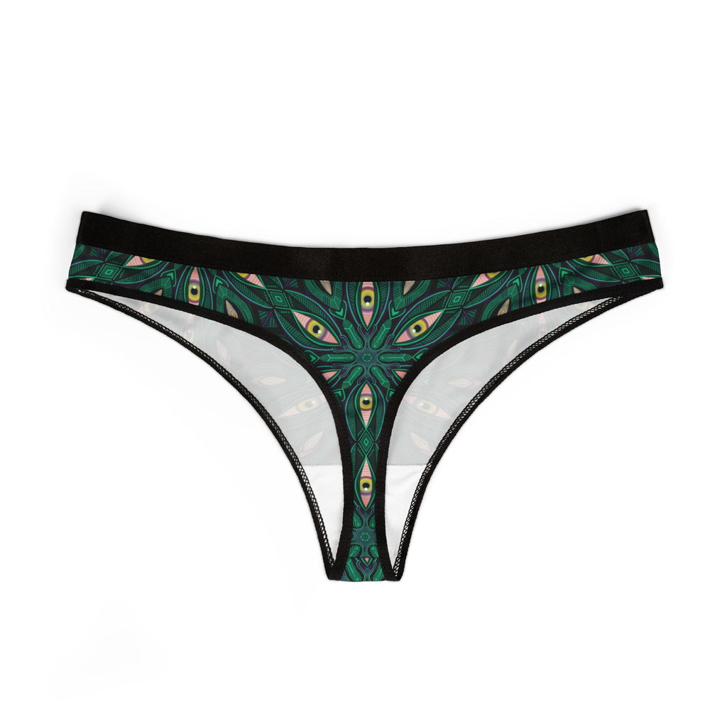 Green Kaleidoscope Thong — Women's Patterned Lingerie #m99554