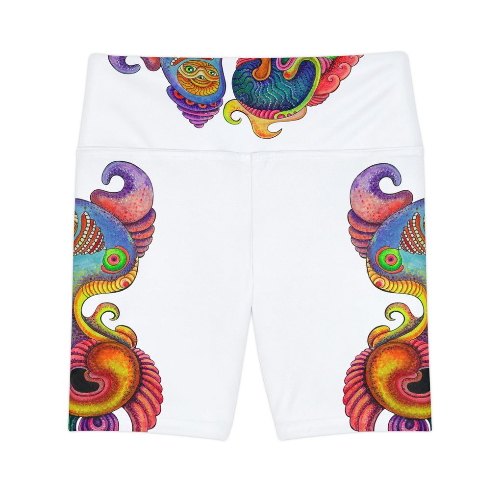 Psychedelic Paisley Women's Workout Shorts — Vibrant All-Over Print. #d87544670