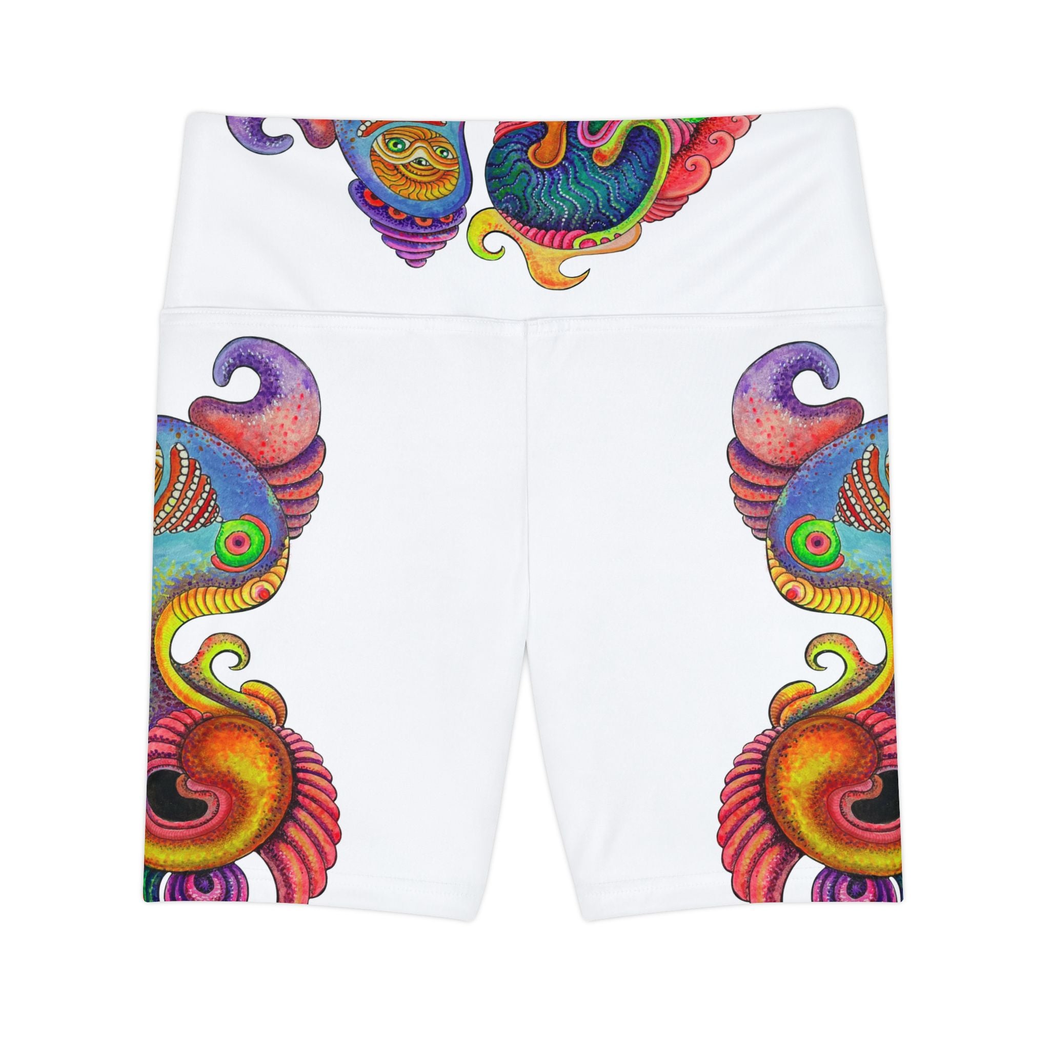 Psychedelic Paisley Women's Workout Shorts — Vibrant All-Over Print. #d87544670