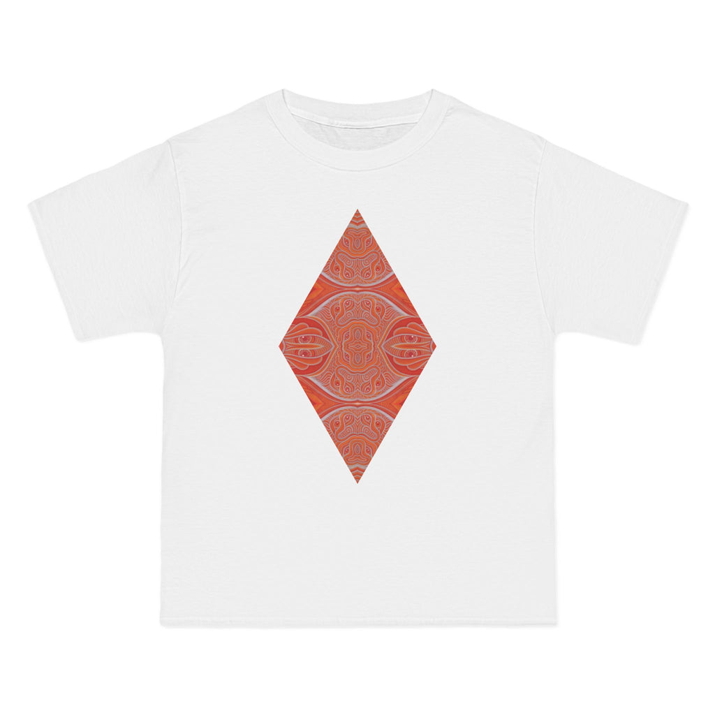 Geometric Red Diamond Graphic T-Shirt #kd753097