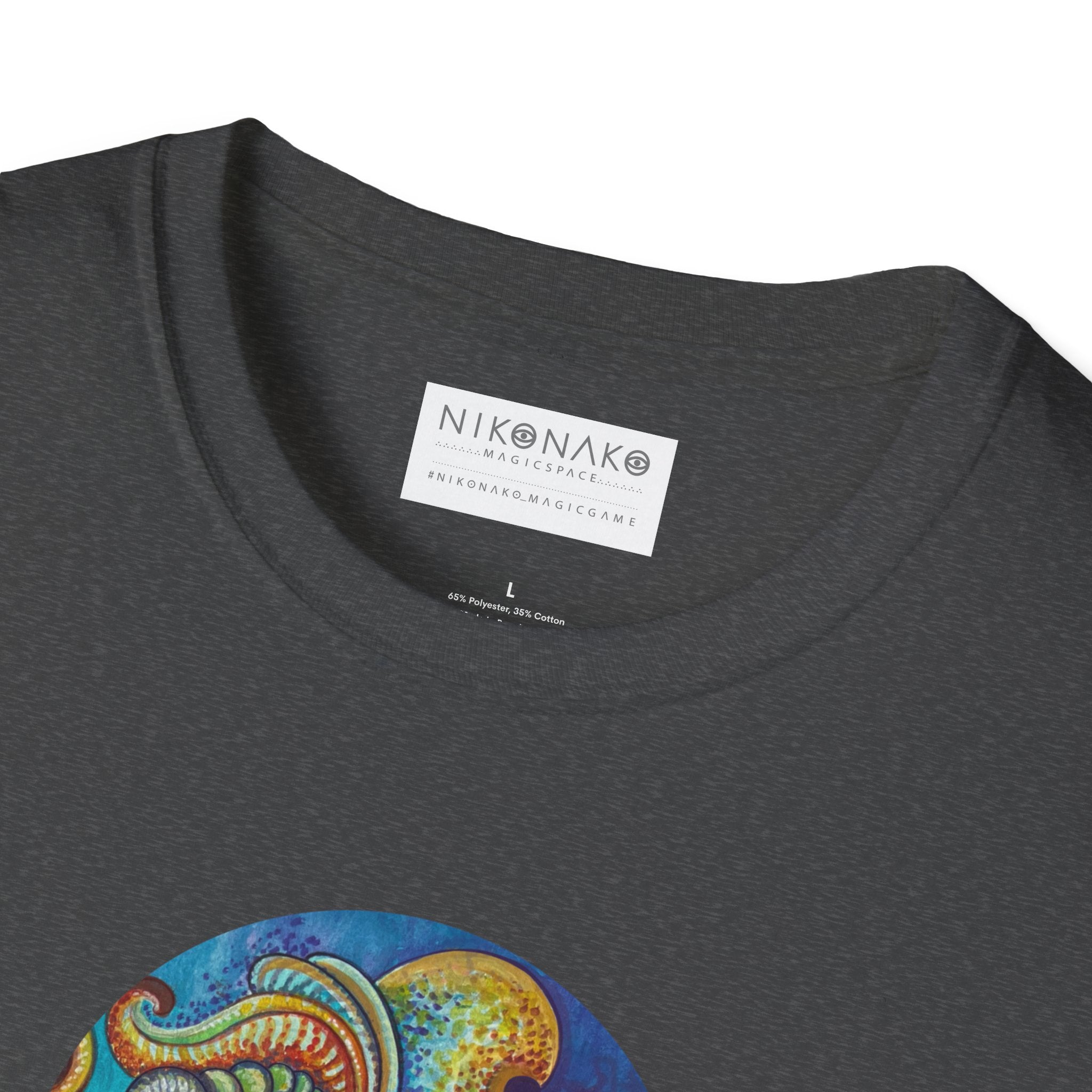 Psychedelic Keyhole T-Shirt — Colorful Swirl Art Tee #tsc8765