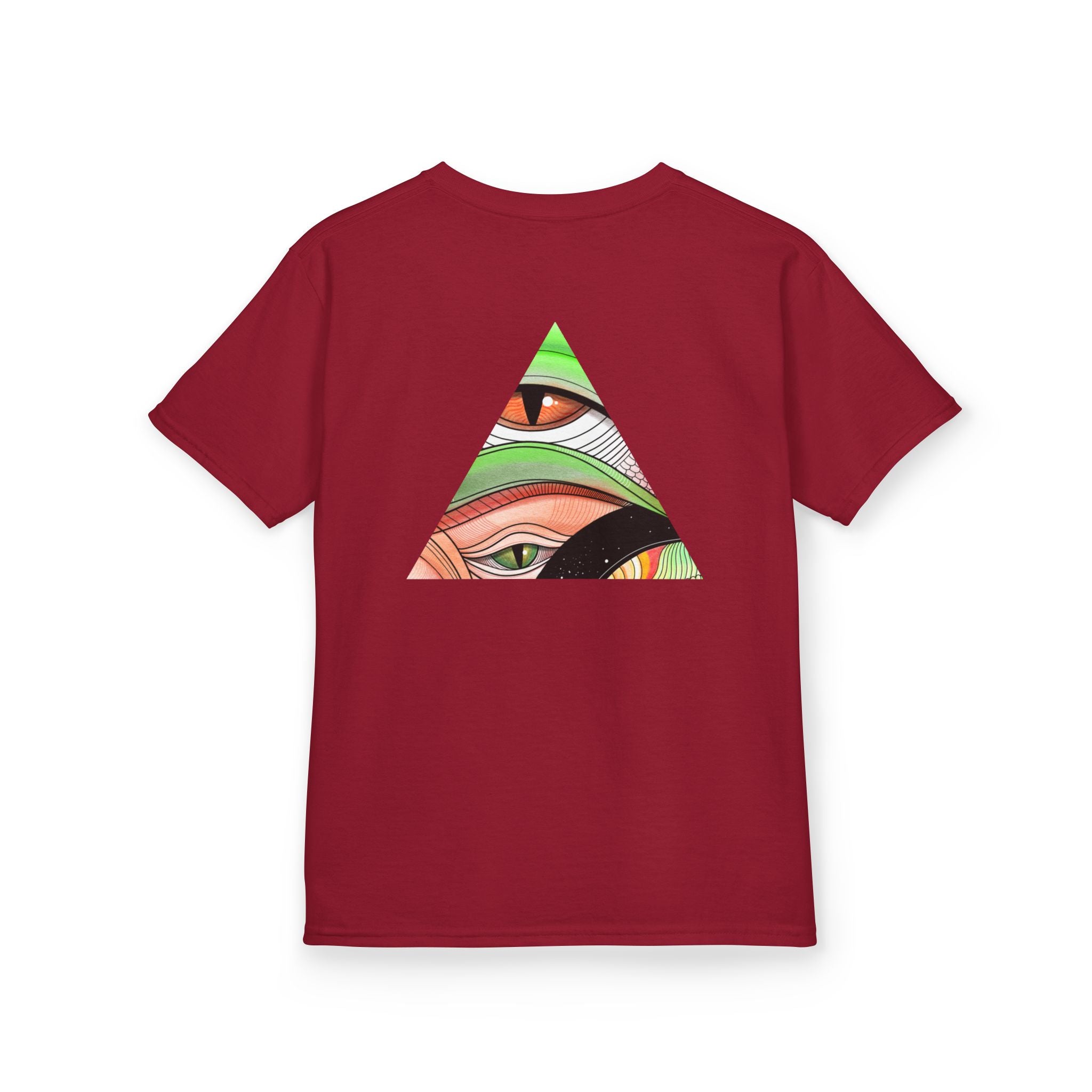 Abstract Eye Pattern Kids Tee | Geometric Star & Triangle Art