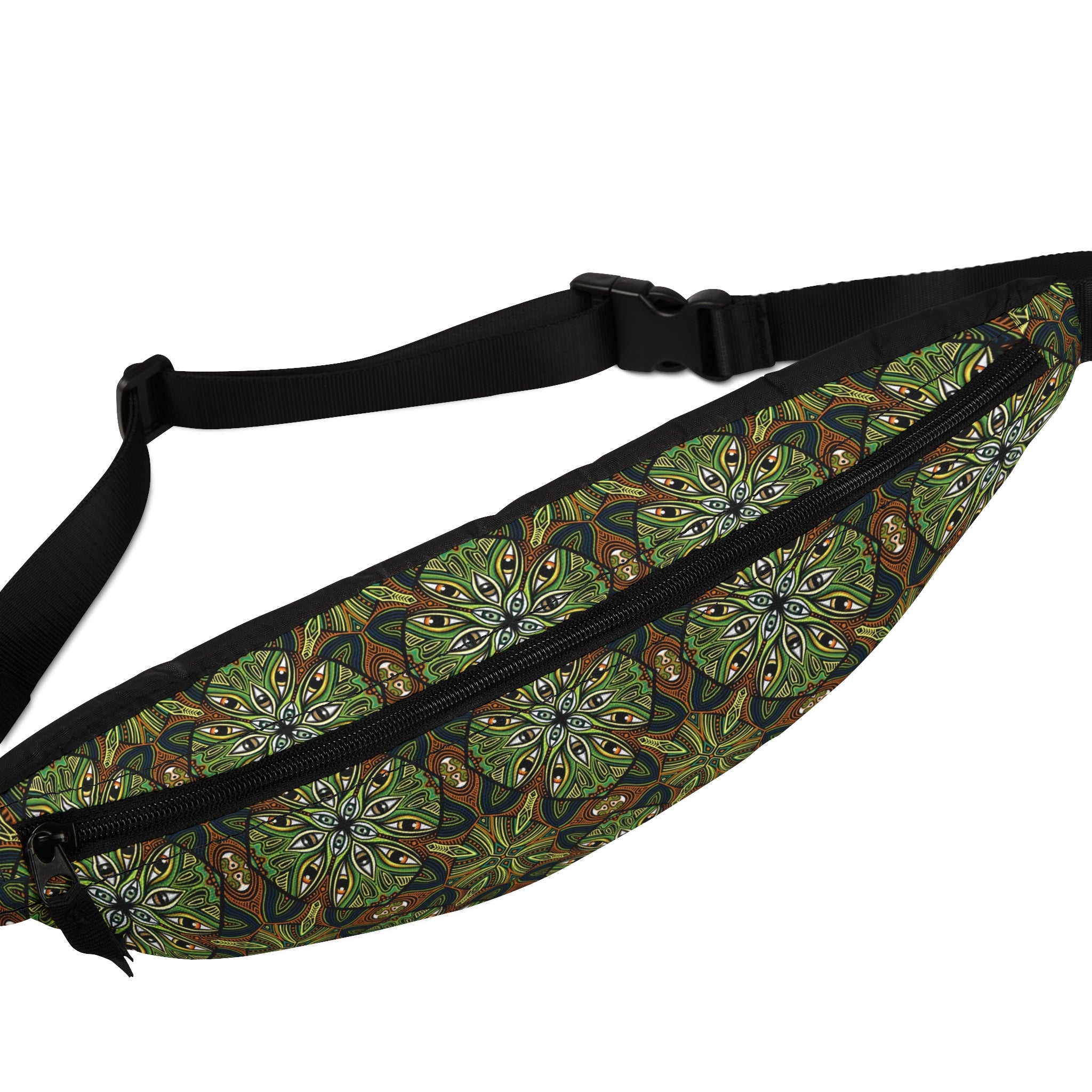 Boho Green Kaleidoscope Fanny Pack #ough76439