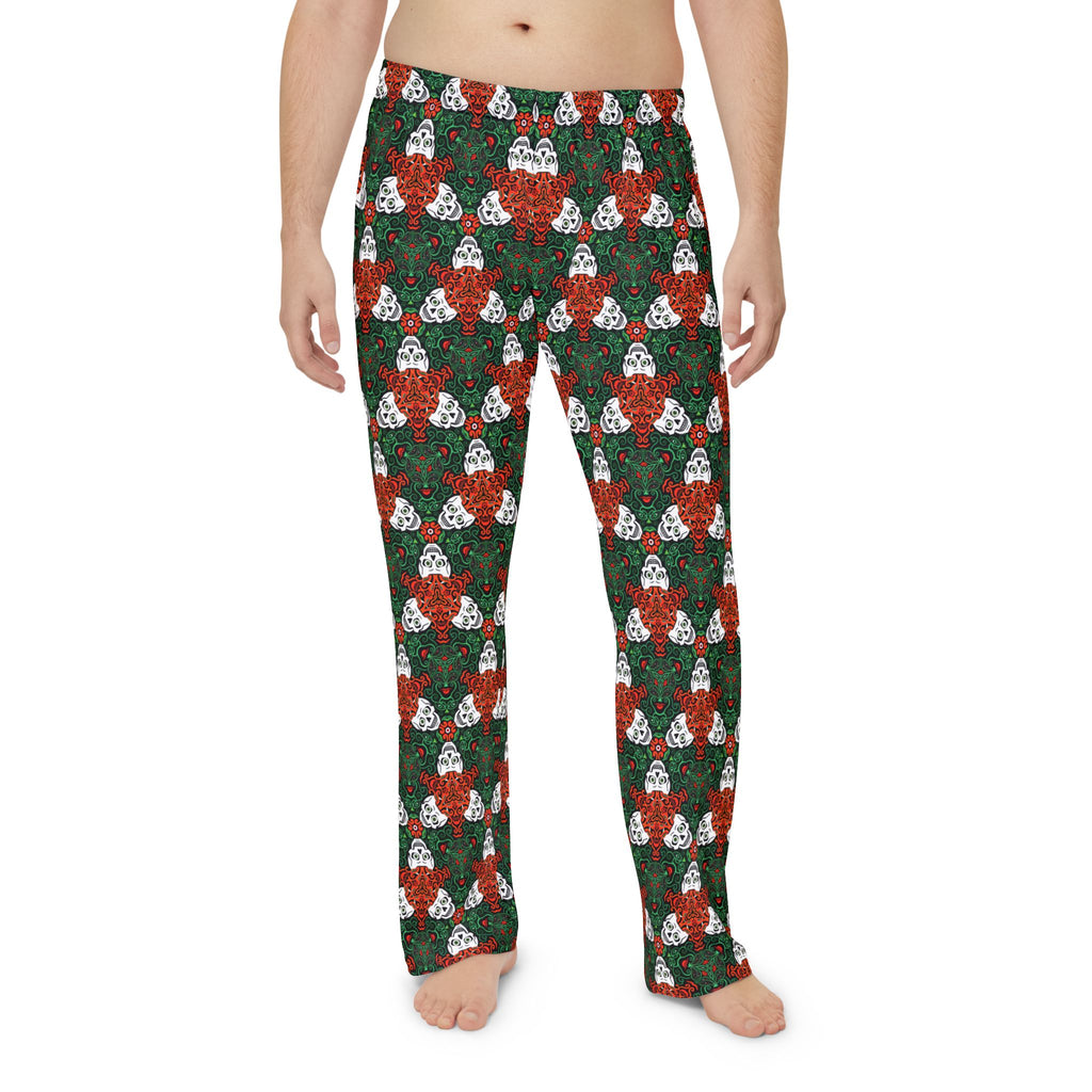Men's Skull & Roses Holiday Pajama Pants #fs214552