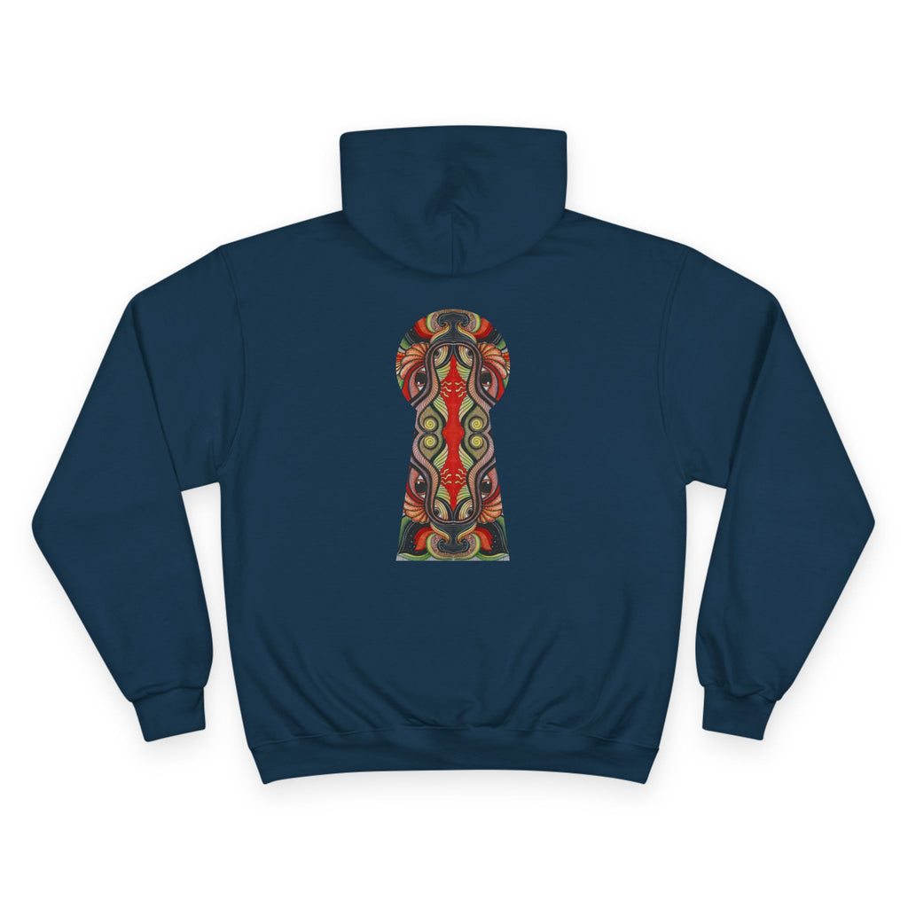 Champion Hoodie with Abstract Tribal Triangle & Keyhole Graphic #g938373