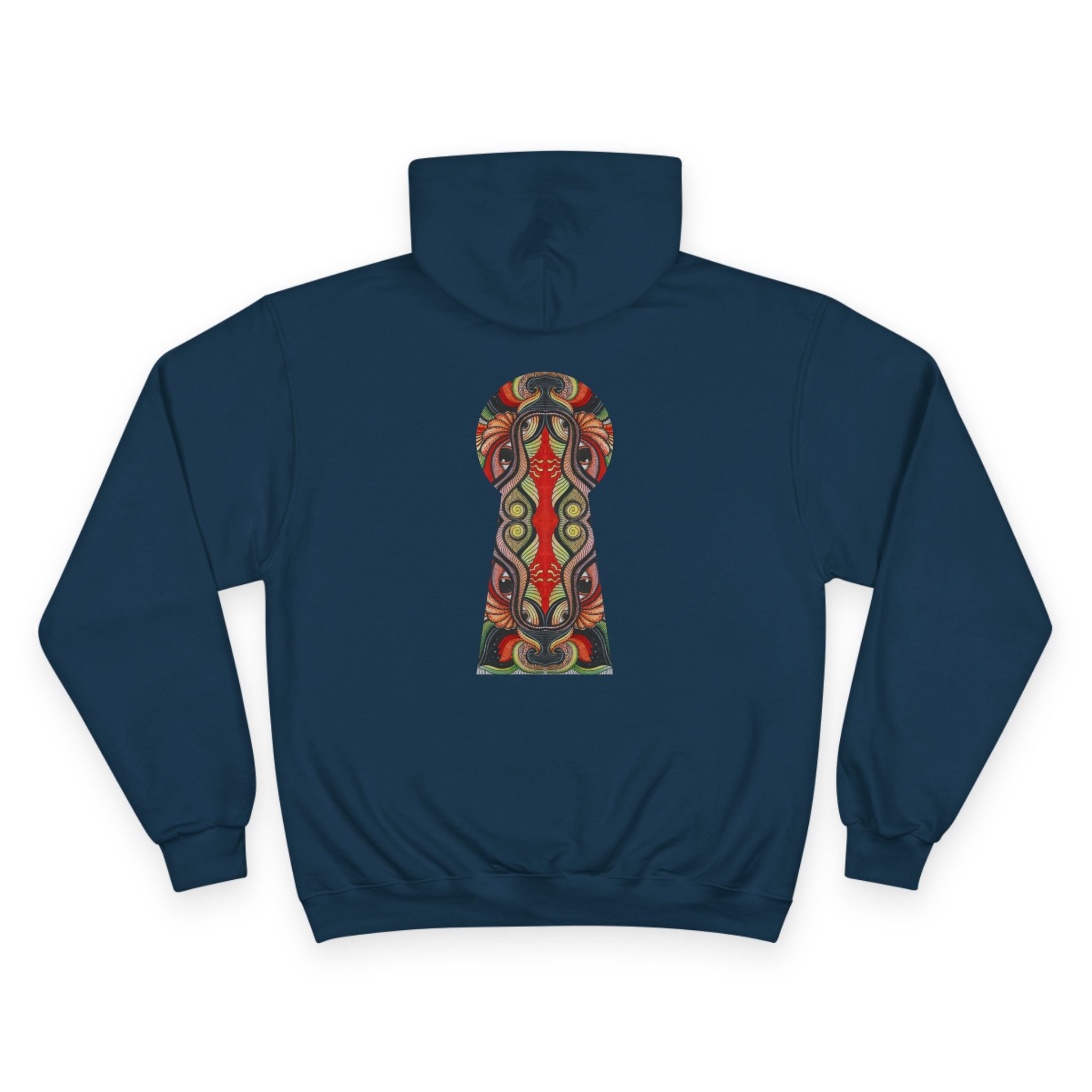 Champion Hoodie with Abstract Tribal Triangle & Keyhole Graphic #g938373
