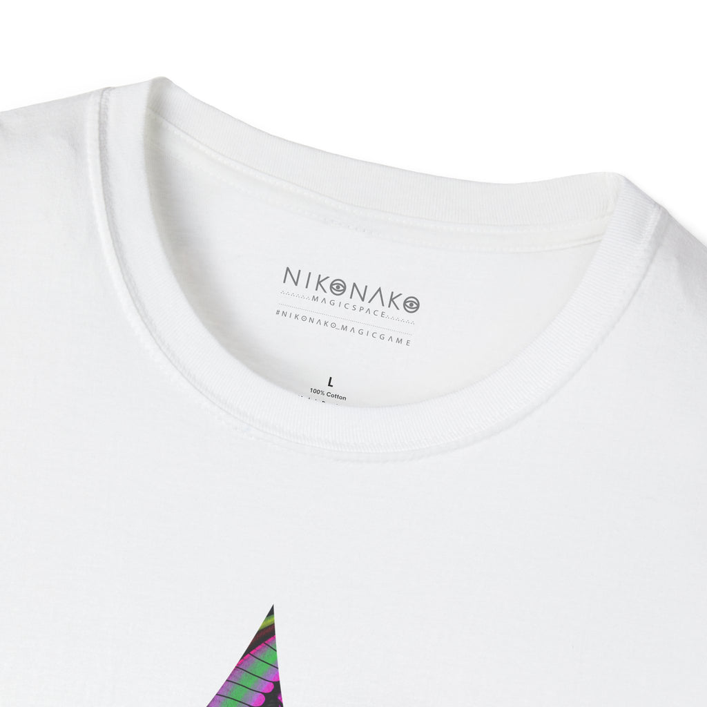Psychedelic Eye Graphic T-Shirt — Abstract Purple & Green Starburst Circle Design. #ts6