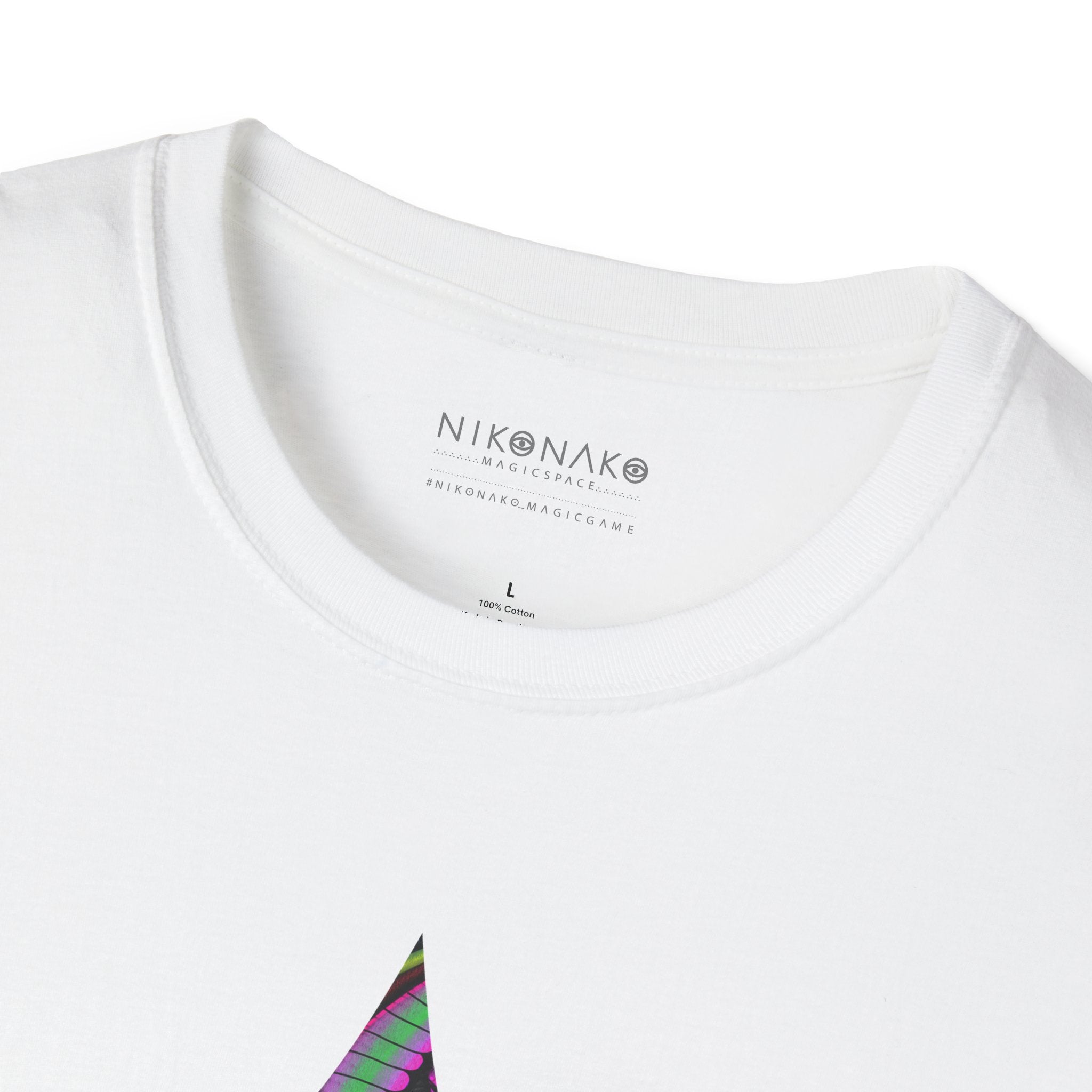 Psychedelic Eye Graphic T-Shirt — Abstract Purple & Green Starburst Circle Design. #ts6