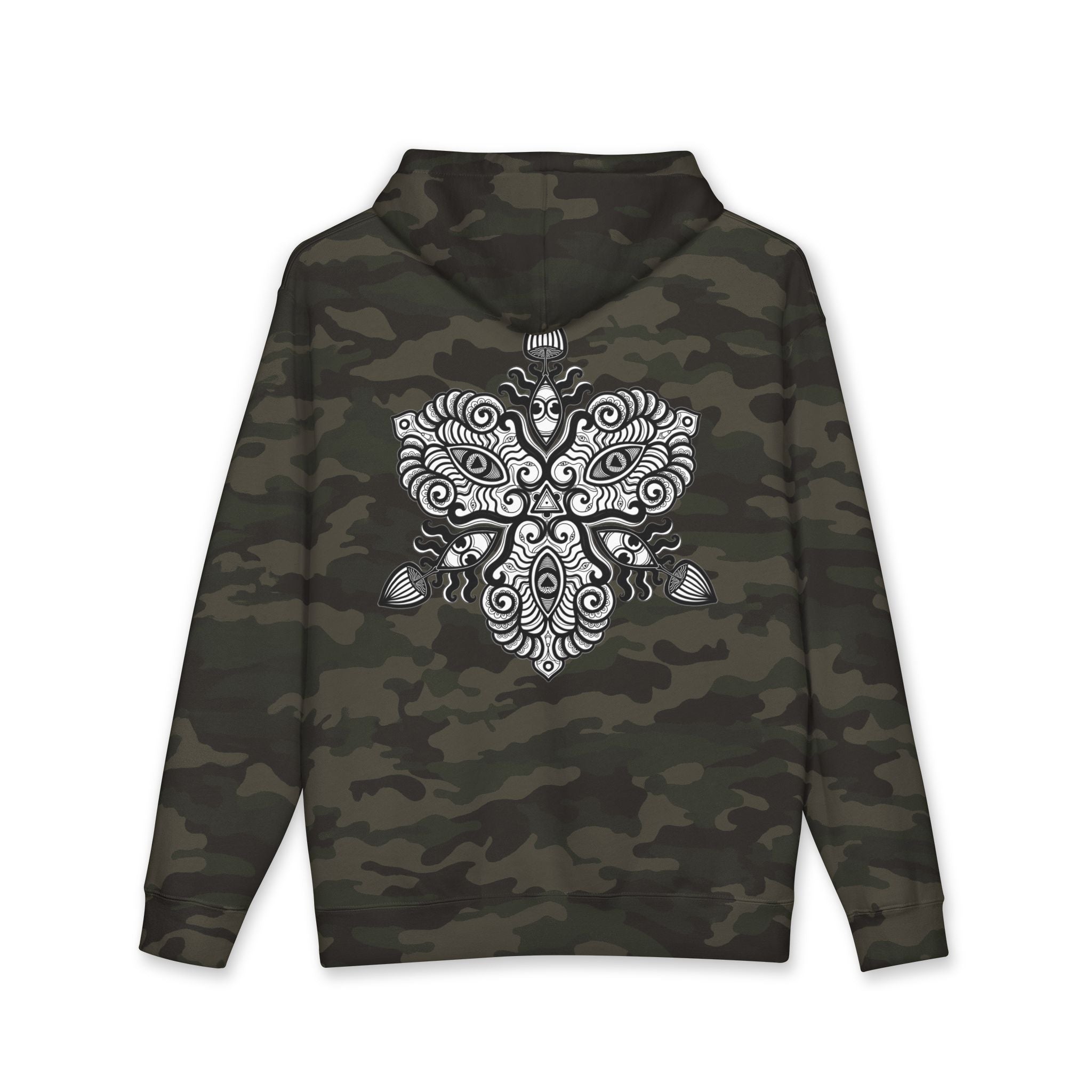 Hoodie — Intricate Black Tribal Mandala Skull Design #x8765467