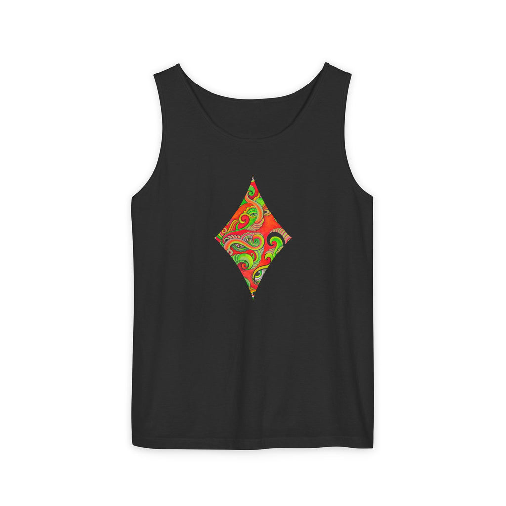 Psychedelic Paisley Cross Tank #t434567