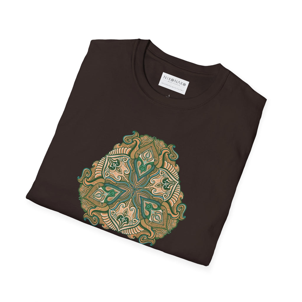 Green Celtic Knot Mandala T-Shirt | Floral Shamrock Pattern