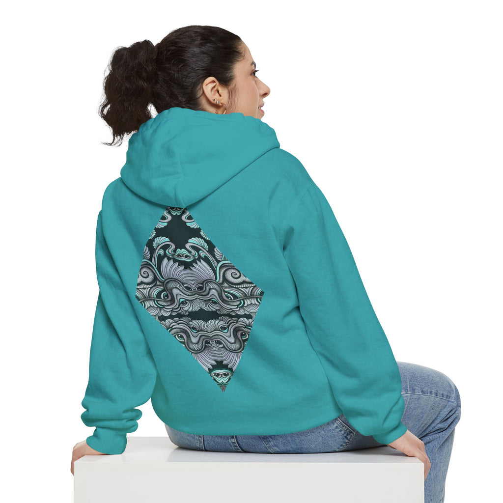 Hoodie — Geometric Mystic Pattern Diamond Back Print #gmh13