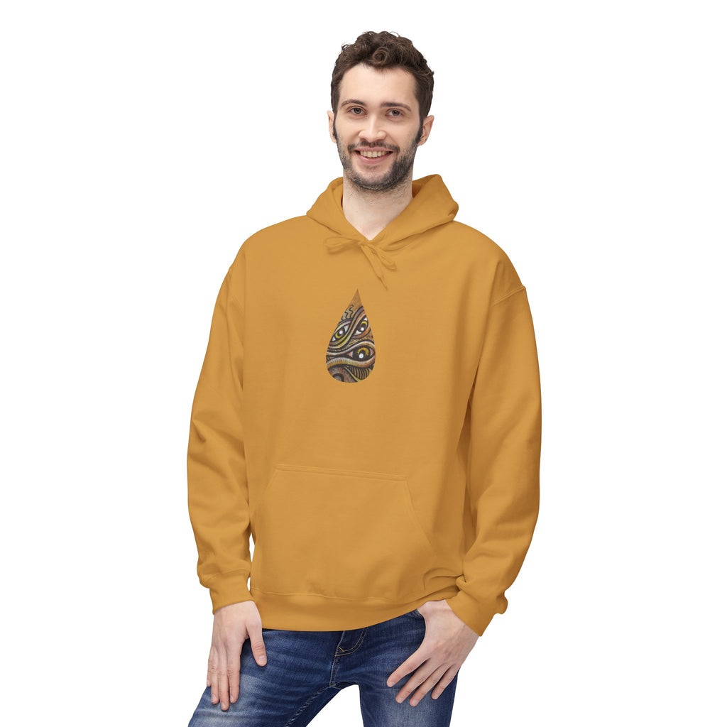Leaf Pattern Hoodie — Boho Tribal Feather Design Pullover #f8635678
