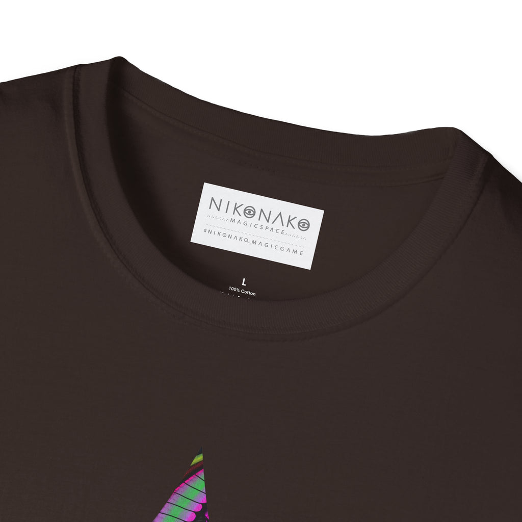 Psychedelic Eye Graphic T-Shirt — Abstract Purple & Green Starburst Circle Design. #ts6