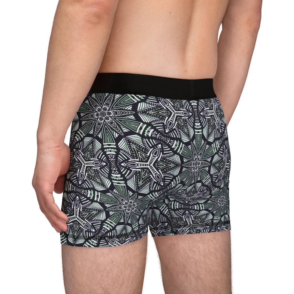 Kaleidoscope Geo Boxer Briefs — Men's Patterned Short Underwear #as23413