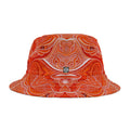 Red Psychedelic Eye Pattern Bucket Hat – Bold All-Over Print Summer Hat #i97468