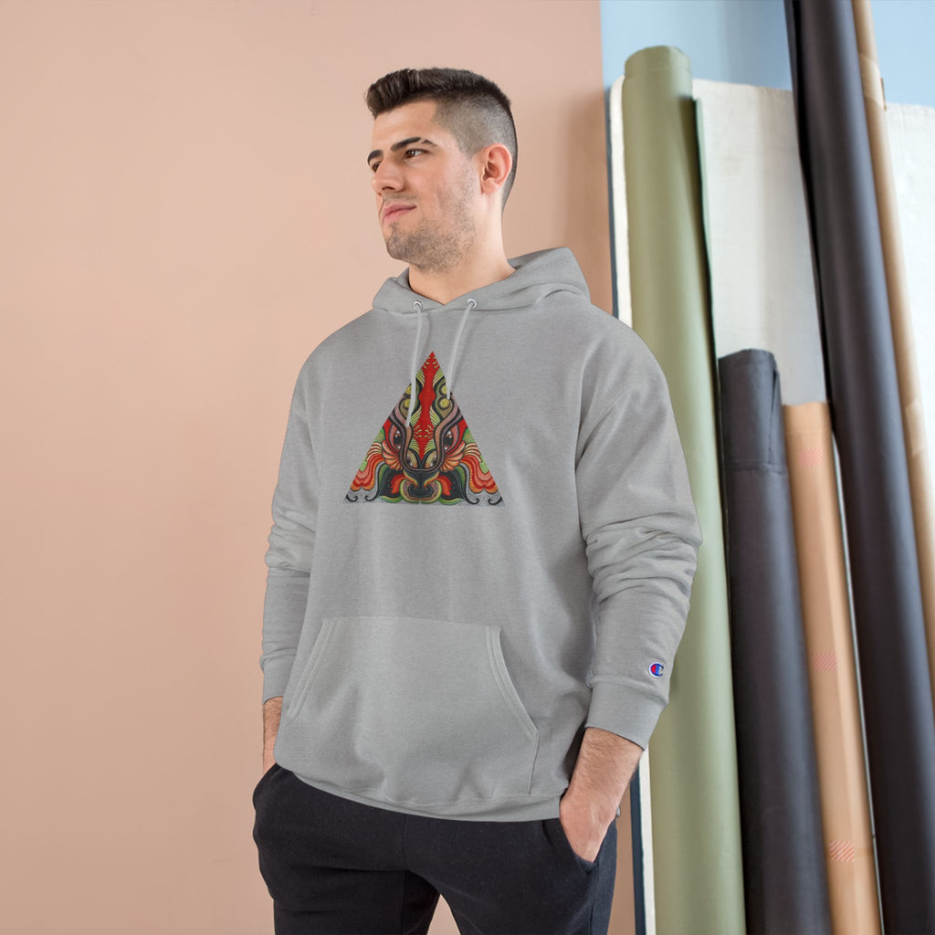 Champion Hoodie with Abstract Tribal Triangle & Keyhole Graphic #g938373