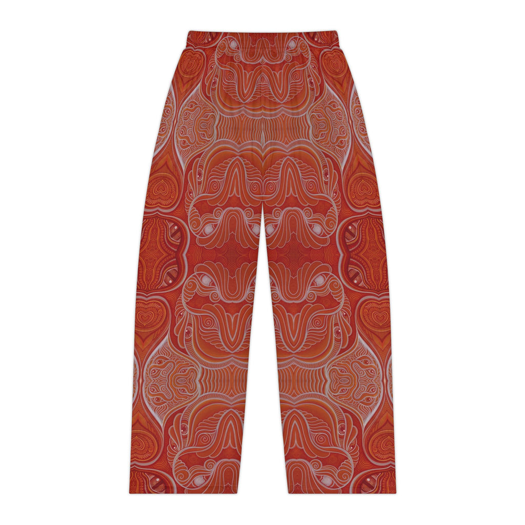 Red Retro Swirl Women's Pajama Pants — Cozy Printed Lounge Trousers #hga6654