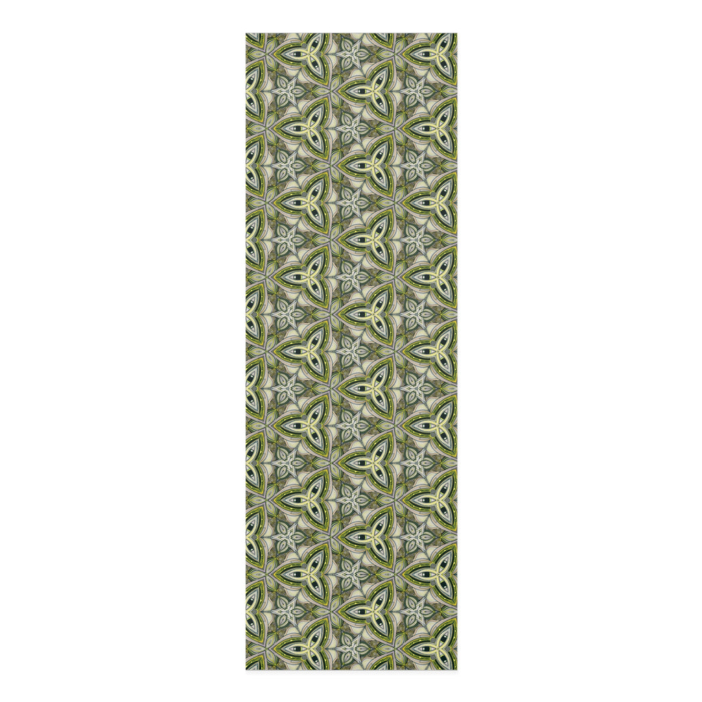 Green Celtic Pattern Yoga Mat — Foam Exercise & Pilates Mat #dgy55223