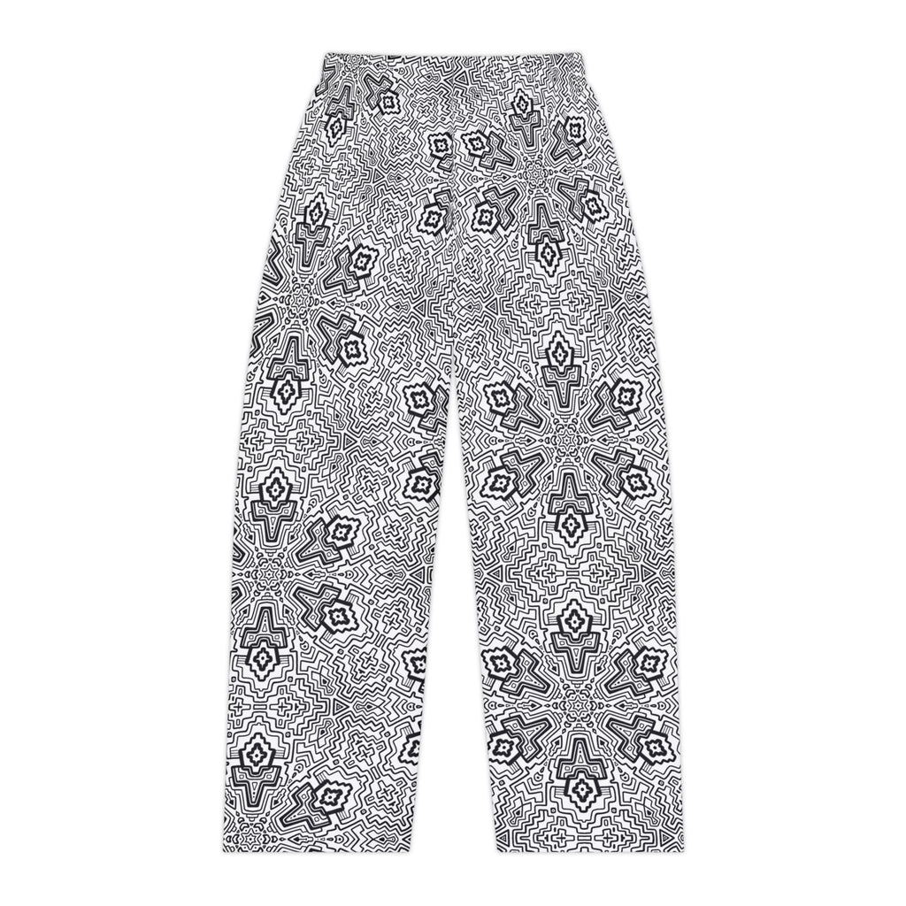 Women's Pajama Pants — Monochrome Kaleidoscope Lounge Pants #lp47766
